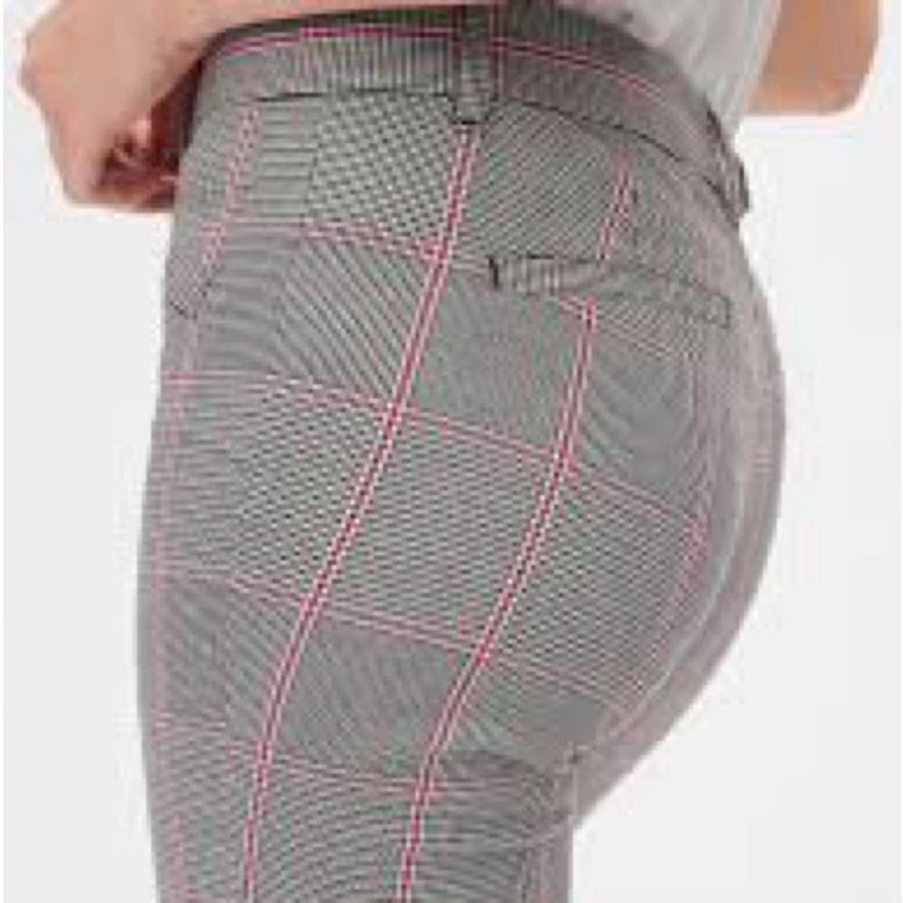 Gap signature skinny ankle black and red plaid women's size 8 - Picture 3 of 10